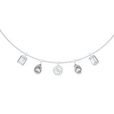 Collar Guess Dama 4G Light Plateado